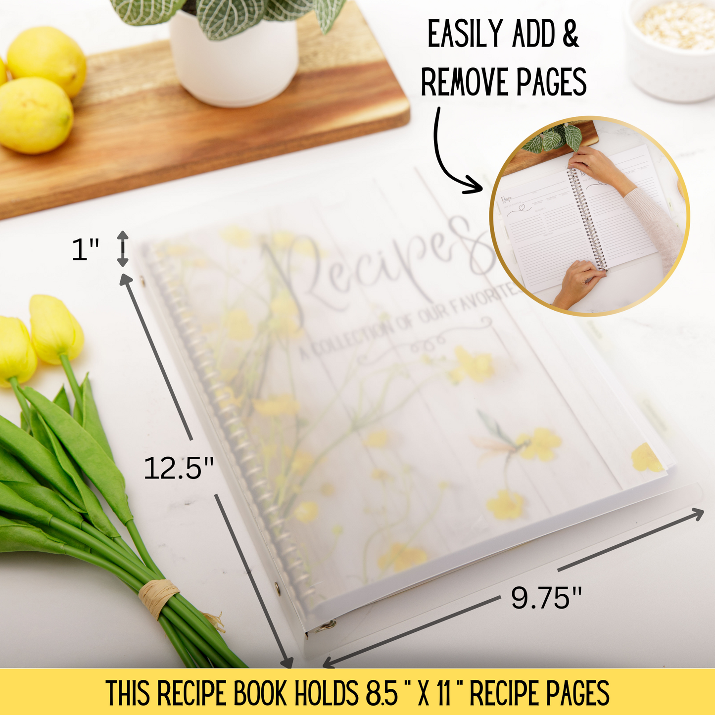 Recipe Book to Write in Your Own Recipes | Recipe Binder
