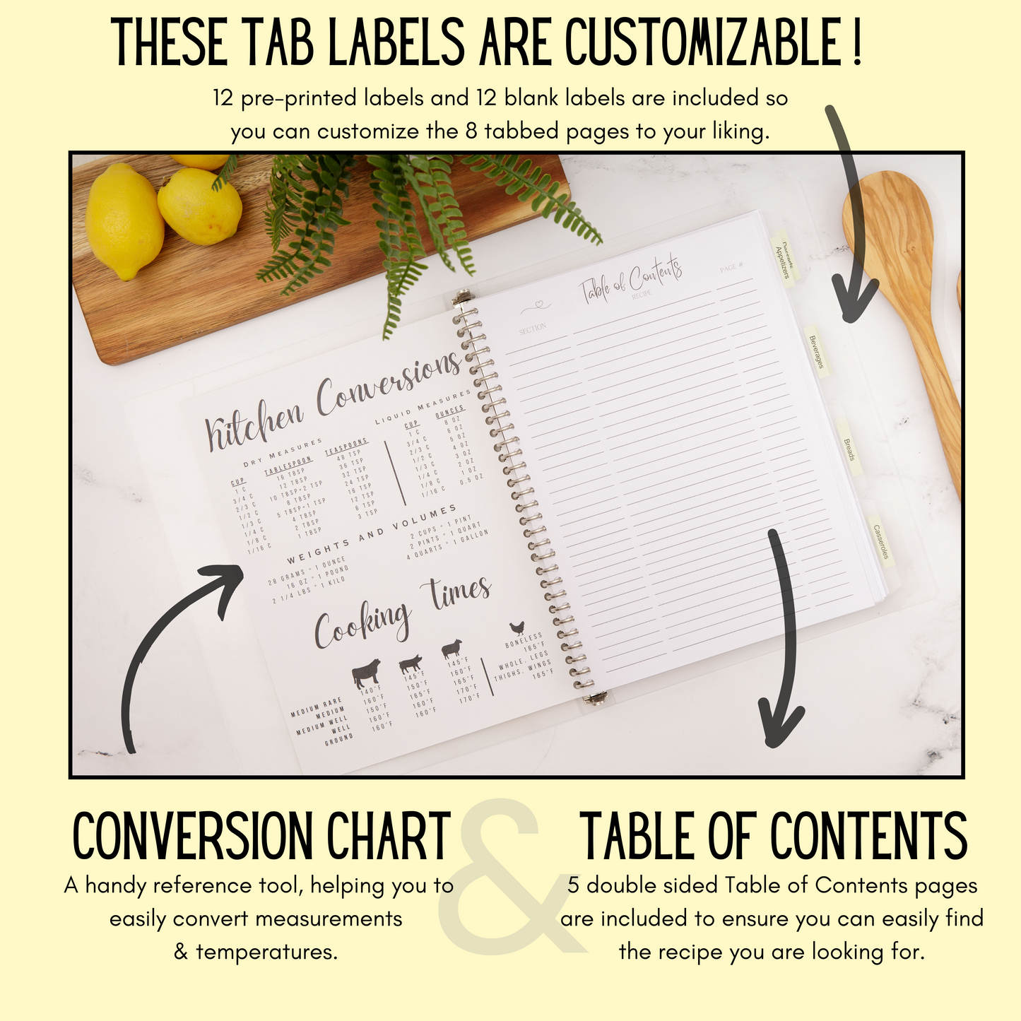 Recipe Book to Write in Your Own Recipes | Recipe Binder
