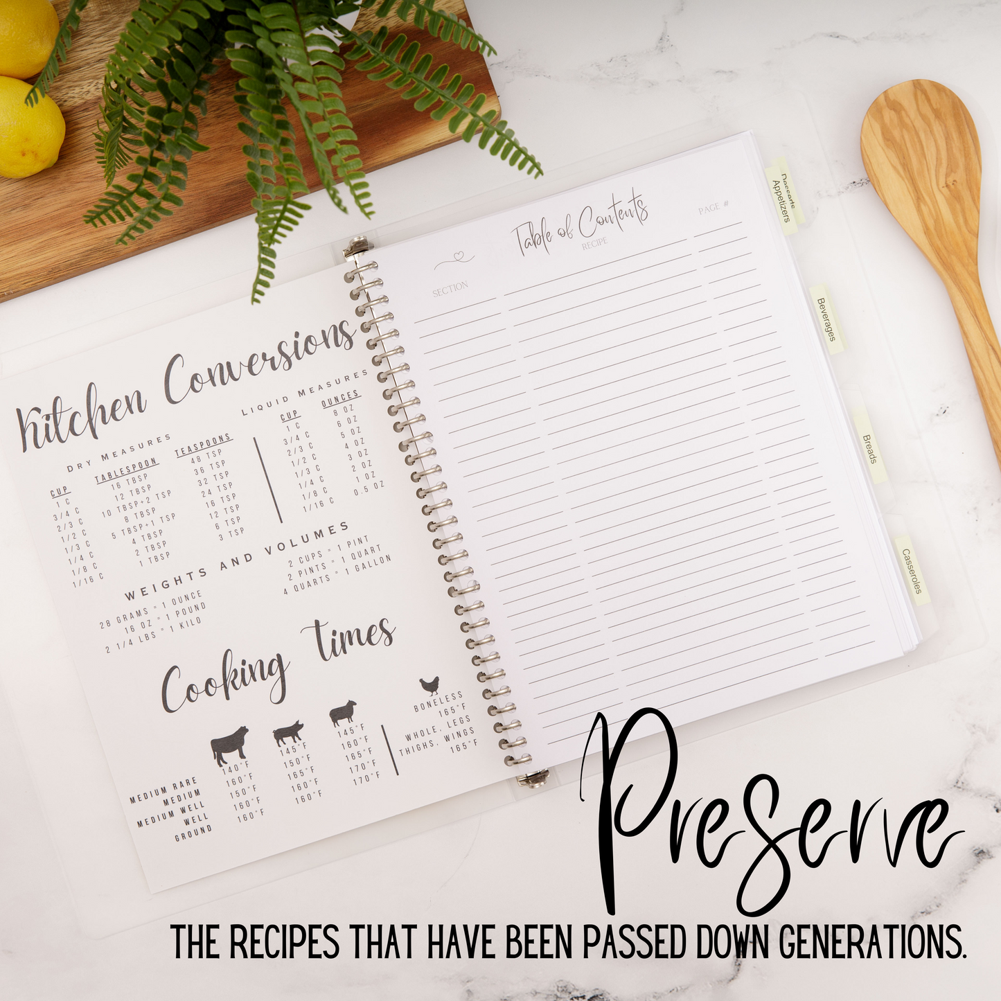 Recipe Book to Write in Your Own Recipes | Recipe Binder